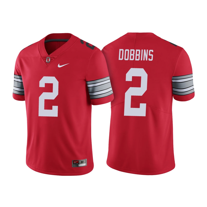 Ohio State Buckeyes Men's NCAA J.K. Dobbins #2 Scarlet 2018 Spring Game Limited College Football Jersey LKT2249AT